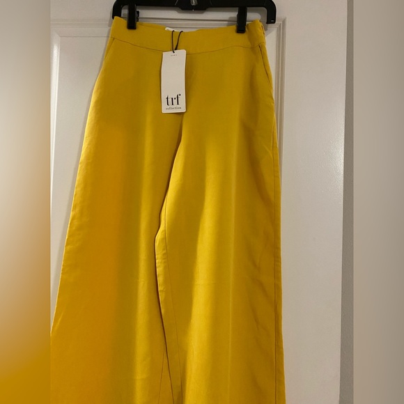 Zara yellow wide leg pants - Picture 3 of 4